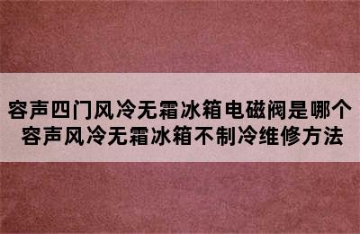 容声四门风冷无霜冰箱电磁阀是哪个 容声风冷无霜冰箱不制冷维修方法